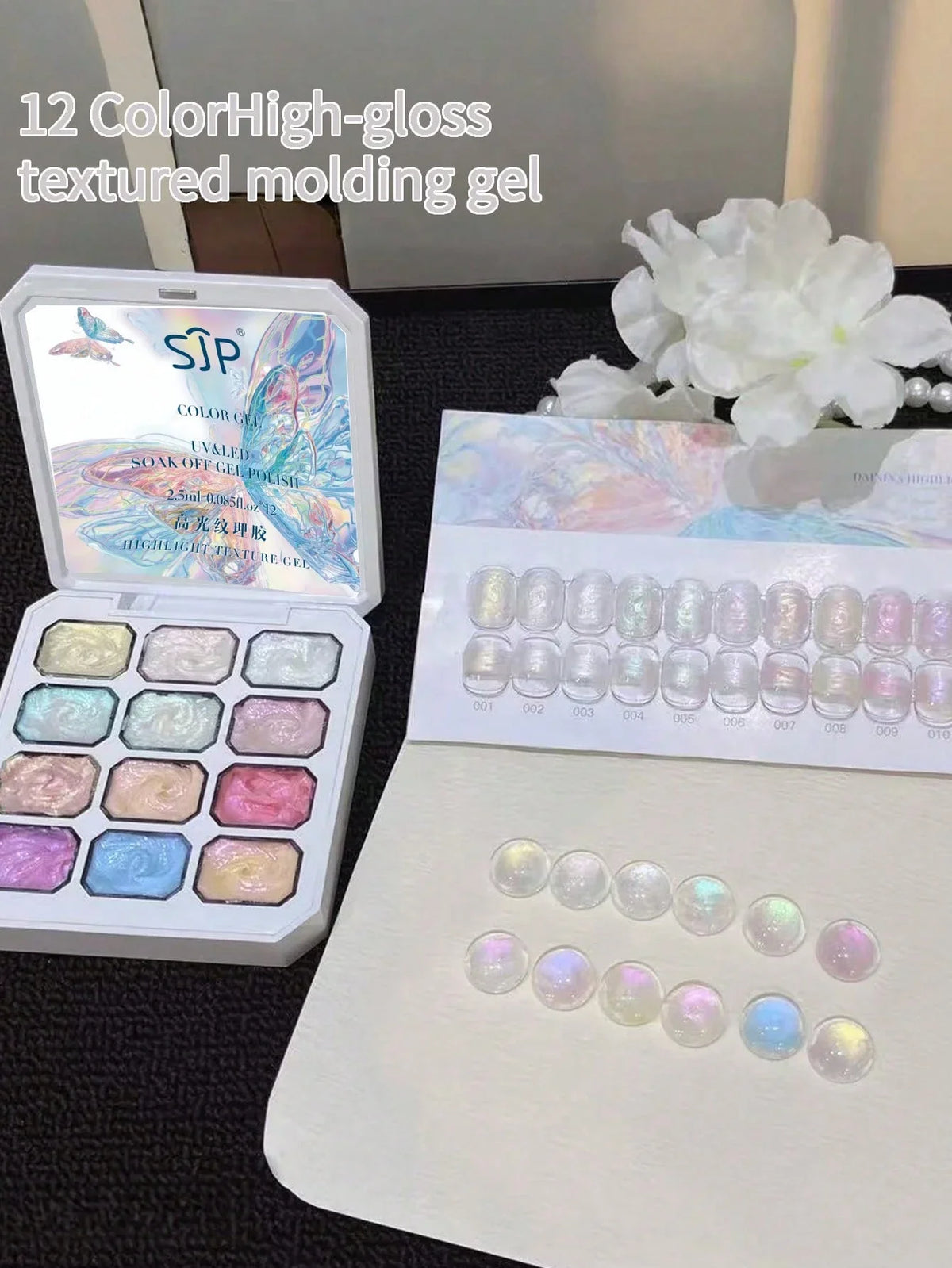 12-Color Fluorescent UV Gel Polish Set – Gradient Nail Art Kit UV Gel Polish Set Qme