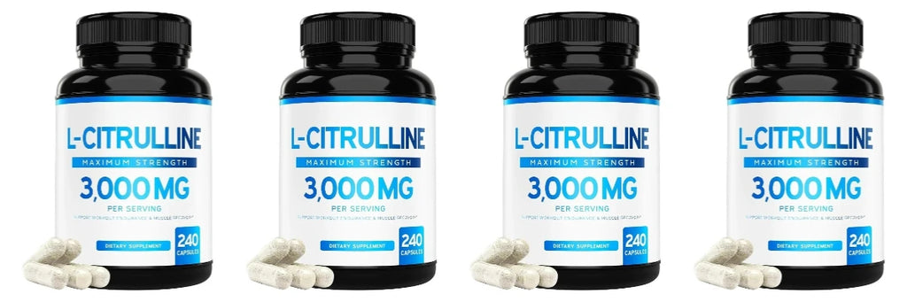 L-Citrulline 3000mg Vegan Amino Acid Supplement – 60 Servings Amino Acid Supplement Qst 4bottles 960capsules