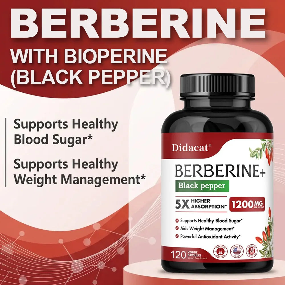 ZENVITALIZE 1200mg Berberine Supplement Capsules | Made in USA Berberine Supplement Qst