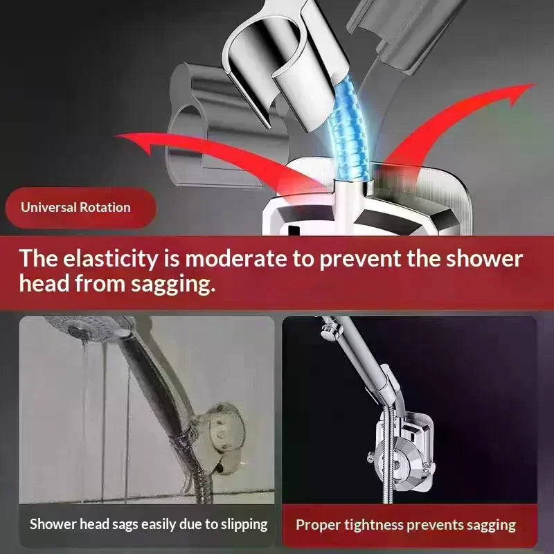 No Drill Adjustable Shower Head Holder | Wall Mount Bracket Shower Head Bracket Qme