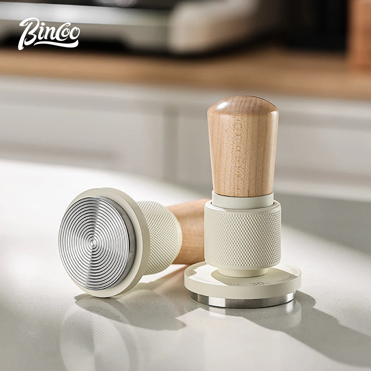 Bincoo 30LB Impact Tamper & Distributor Base Set 51/58mm Espresso Tamper Set Qst