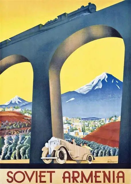 Vintage Soviet Poster Canvas Art – Retro Astronaut Wall Decor Canvas Wall Art Qst