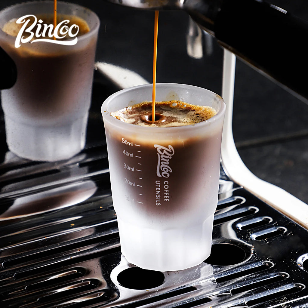 BINCOO 50ml Espresso Glass Measuring Cup & Shot Glass Set Espresso Measuring Cup Qst