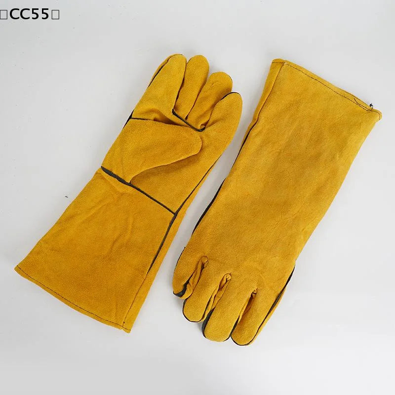 40cm Leather Welding Gloves – Heat & Flame Resistant Work Gloves Welding Work Gloves Qst