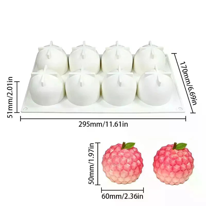 Lychee Silicone Mold – Mousse Cake, Chocolate & Pudding Mold Silicone Baking Mold Qme