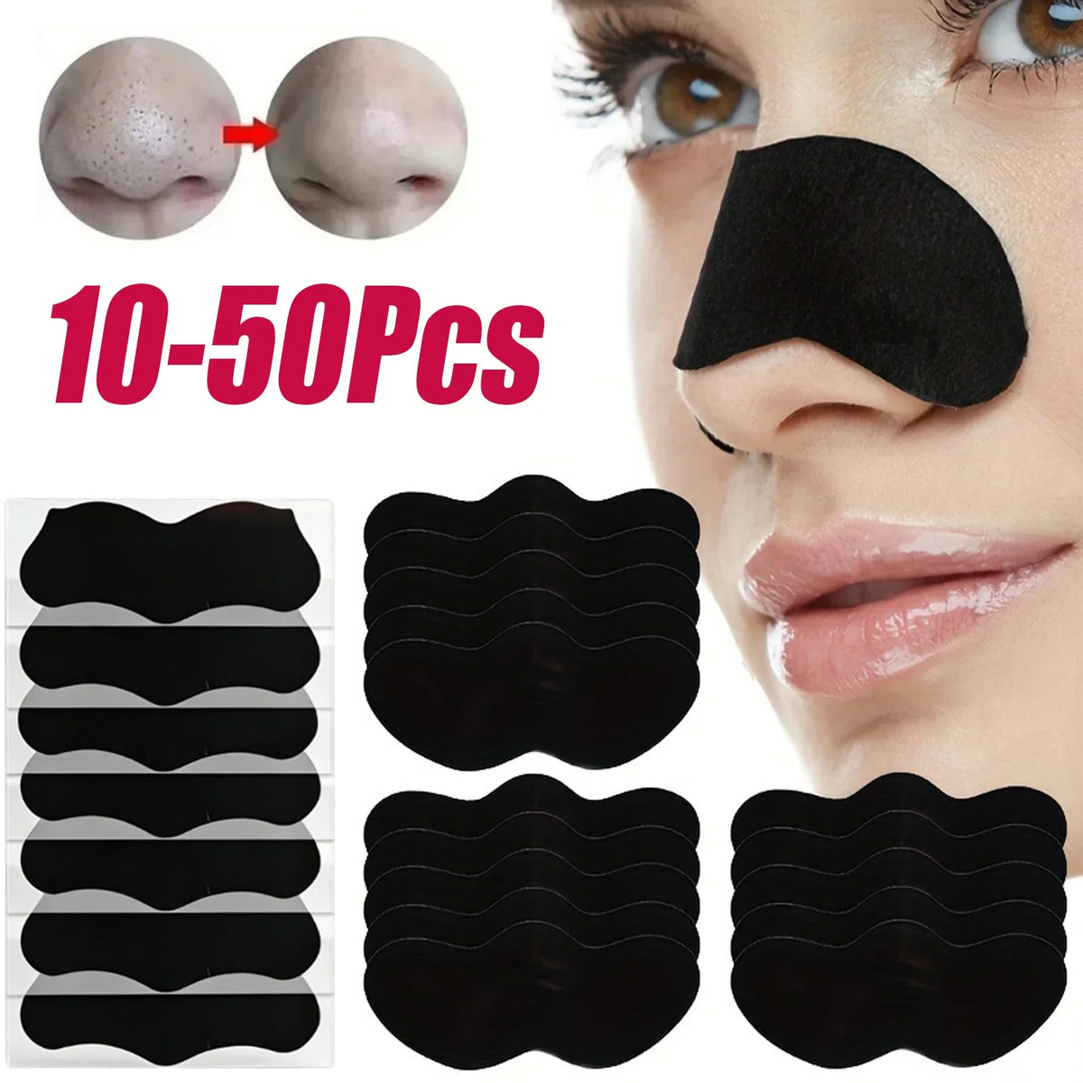 Charcoal Nose Cleansing Patch – Deep Pore Purifying Strip Nose Cleansing Patch Qme