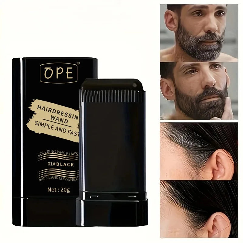 3-Color Temporary Hair & Beard Dye Touch-Up Stick | Portable Temporary Hair Dye Qme