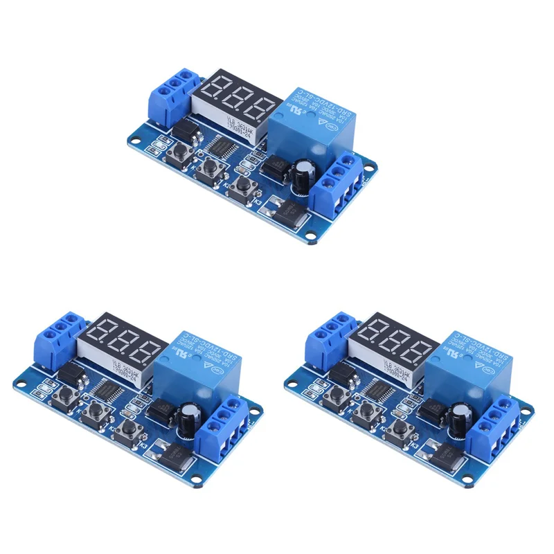 DC 12V LED Digital Delay Timer Relay Module – A02F-3X Relay Timer Module Qme as shown