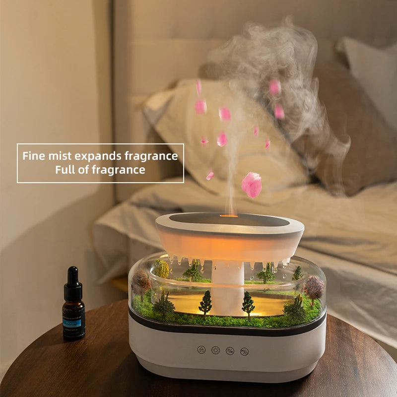 Raindrop Ultrasonic Aroma Humidifier & Essential Oil Diffuser Aroma Humidifier Diffuser Qst