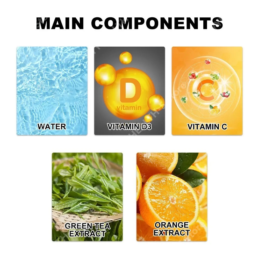 Vitamin D3 Liquid 10,000 IU Extra Strength + Vitamin C & Calcium Liquid Vitamin Supplement Qst