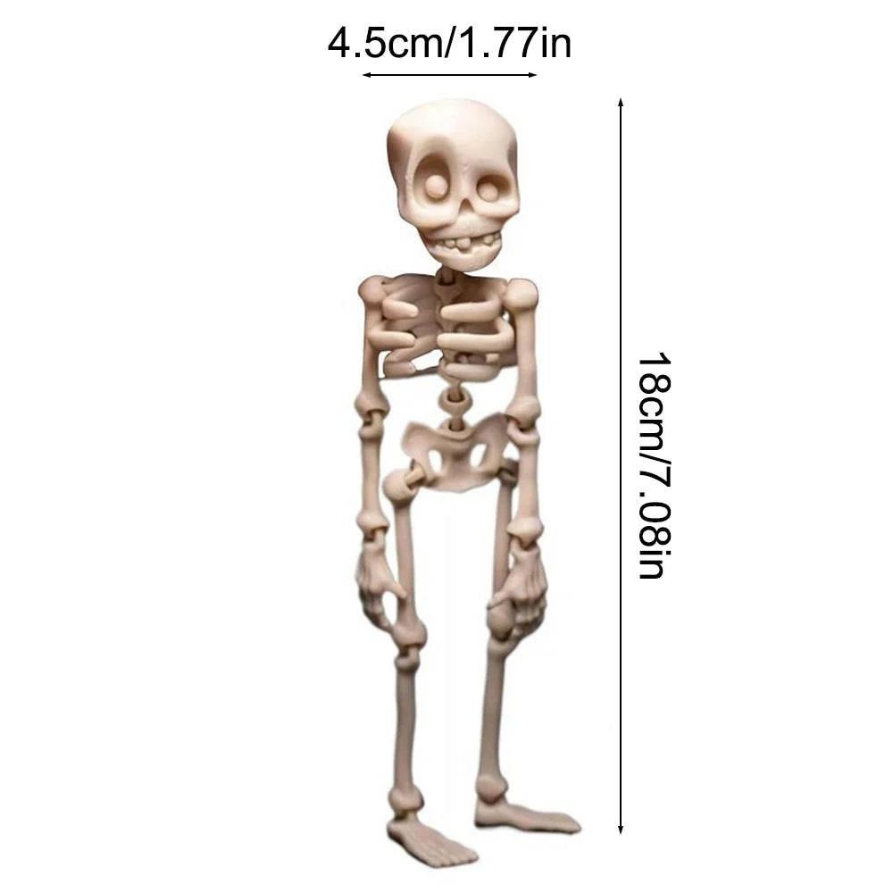 Poseable Skull Fridge Magnet – Funny Halloween Novelty Gift Novelty Fridge Magnet Qme 1Pc style1