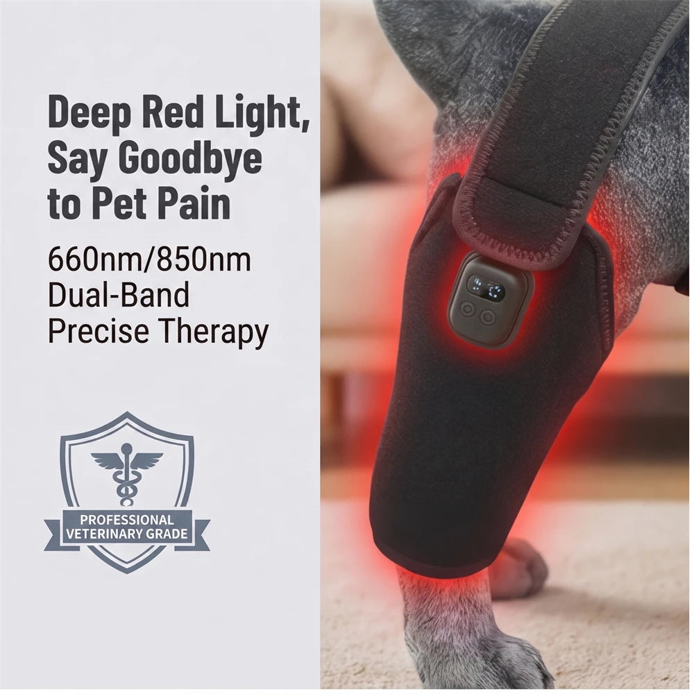Pet Dog Red Light Therapy Brace 660nm 850nm Hip & Joint Wrap Pet Light Therapy Wrap Qst