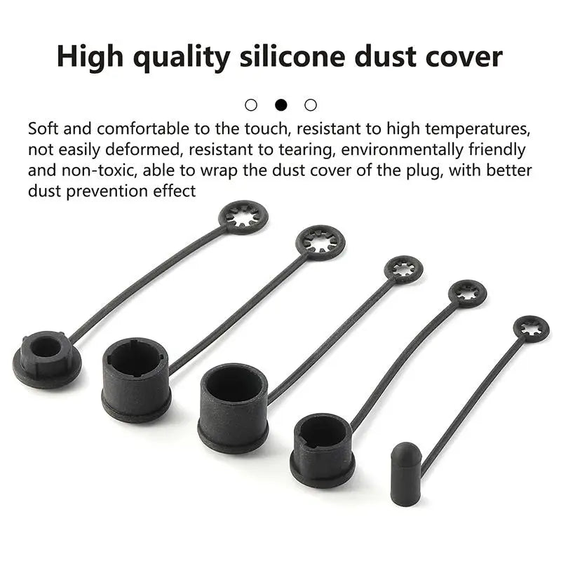Silicone Dust Cover Caps for Audio, Power & Network Plugs Silicone Port Caps Qme