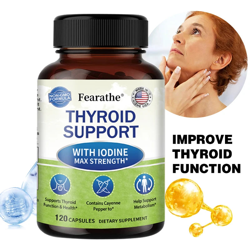 Thyroid Wellness Capsules – L-Tyrosine, Ashwagandha & Kelp Wellness Supplement Qst