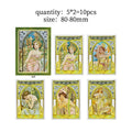 Mucha Theme Scrapbooking Stickers – DIY Decorative Labels Decorative Craft Stickers Qme B