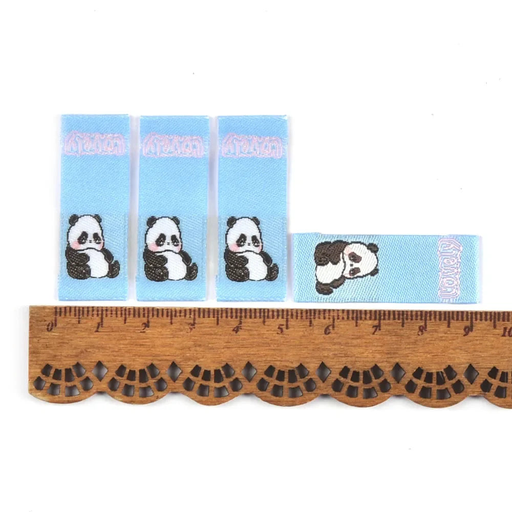 Cartoon Panda Embroidery Sewing Labels – Washable, 50pcs Embroidery Sewing Labels Qme