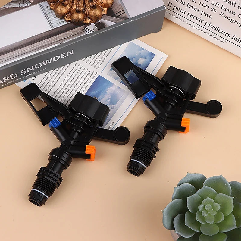 360° Auto-Rotate Lawn Sprinkler – Dual Nozzle Garden Irrigator Rotating Garden Sprinkler Qme