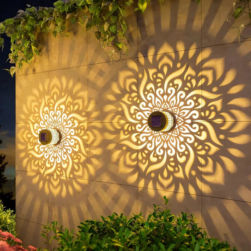 Solar Sunflower Projector Wall Light – Outdoor Garden Decor Solar Garden Light Qst