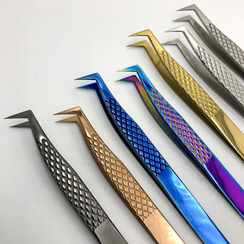 Precision Stainless Steel Eyelash Tweezers – Anti-Static Eyelash Tweezers Qme