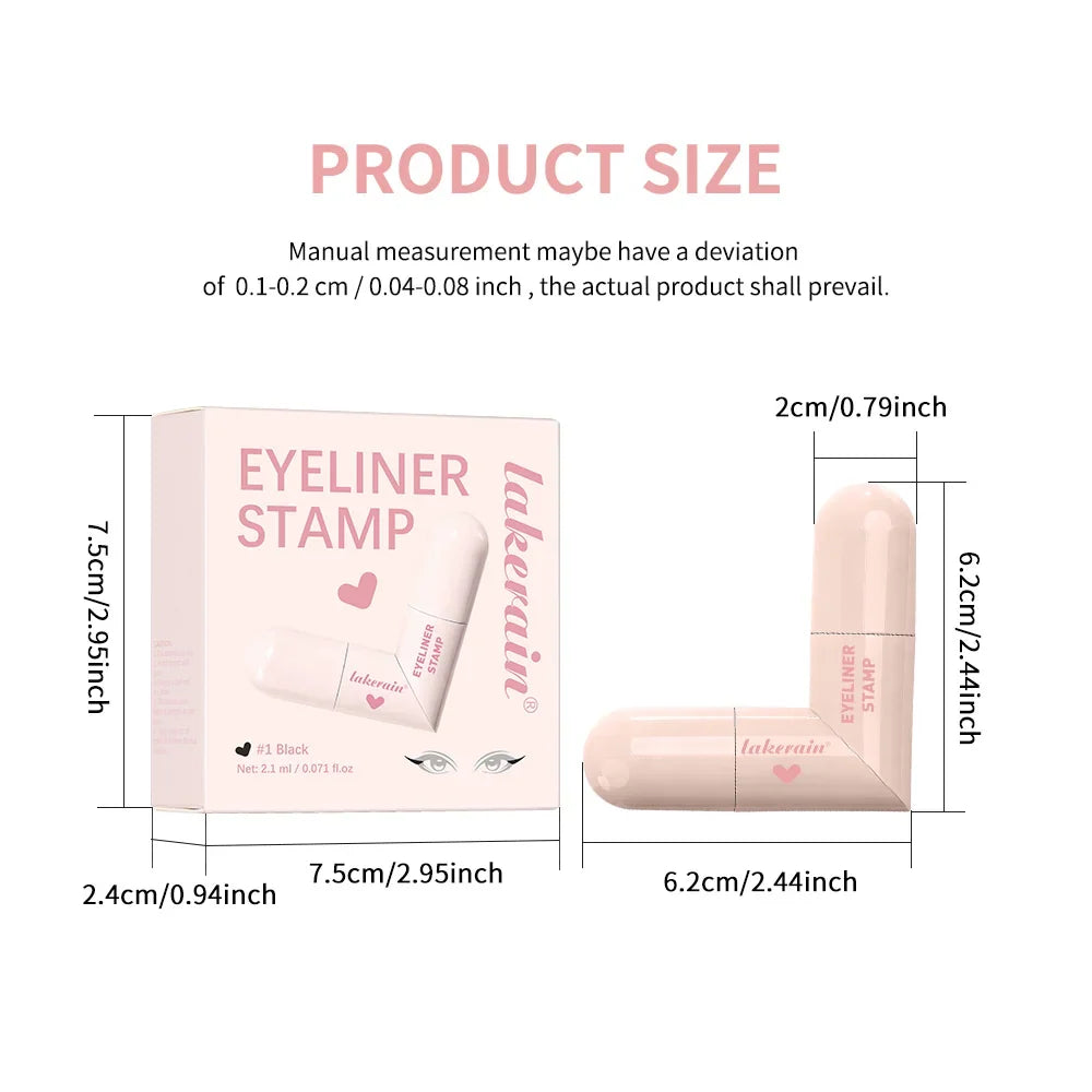 Qme Stamp Eyeliner Pen – Waterproof & Smudge-Proof | 2 Colors Stamp Eyeliner Pen Qme