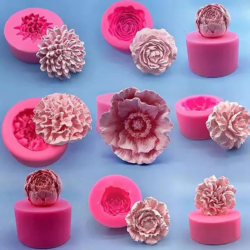 Silicone Rose Mold for Chocolate, Soap, Candle & Cake Silicone Craft Mold Qme
