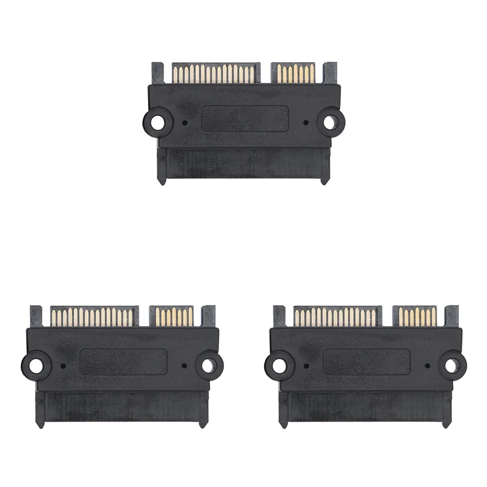 SATA 22-Pin Male to Female Power & Data Adapter – 10 Pack SATA Adapter Converter Qme 3PCS