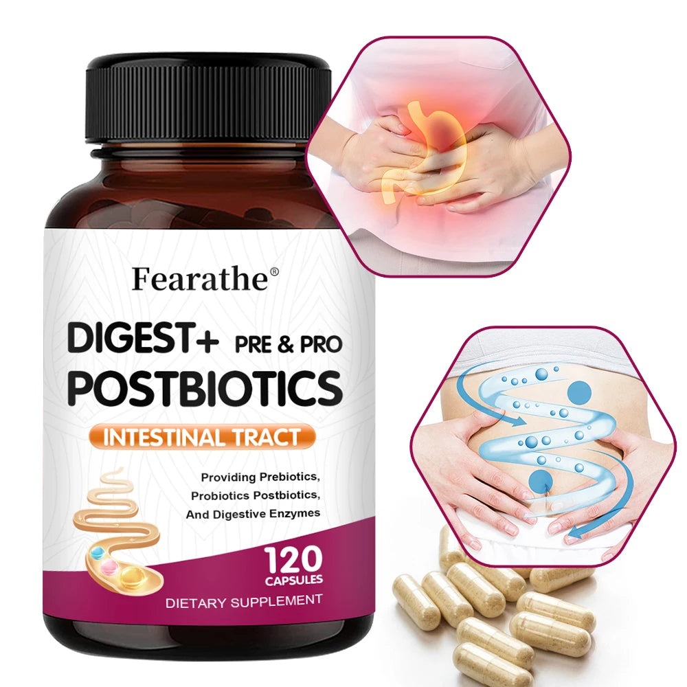 Digestive Enzymes Prebiotics & Probiotics Capsules – Gut Health Probiotic Supplement Qst