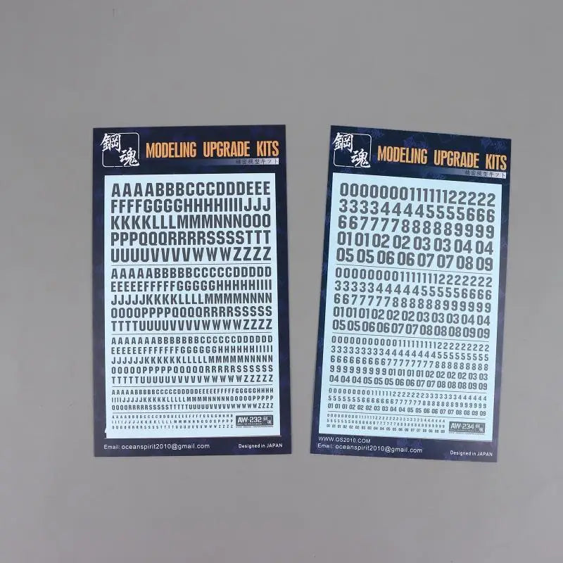 Number & Letter Water Transfer Decal Stickers – Non-Toxic Water Transfer Decals Qme