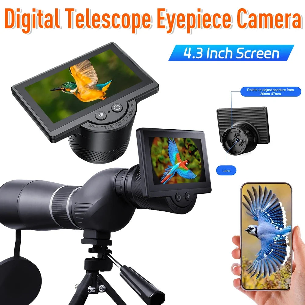 WiFi Telescope Camera Eyepiece 1080P HD 4.3" IPS Screen Telescope Camera Eyepiece Qme Default Title