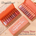 Mirror Waterlight Lip Gloss – Waterproof Non-Stick Glaze Tint Lip Gloss Tint Qme 10Pcs Set
