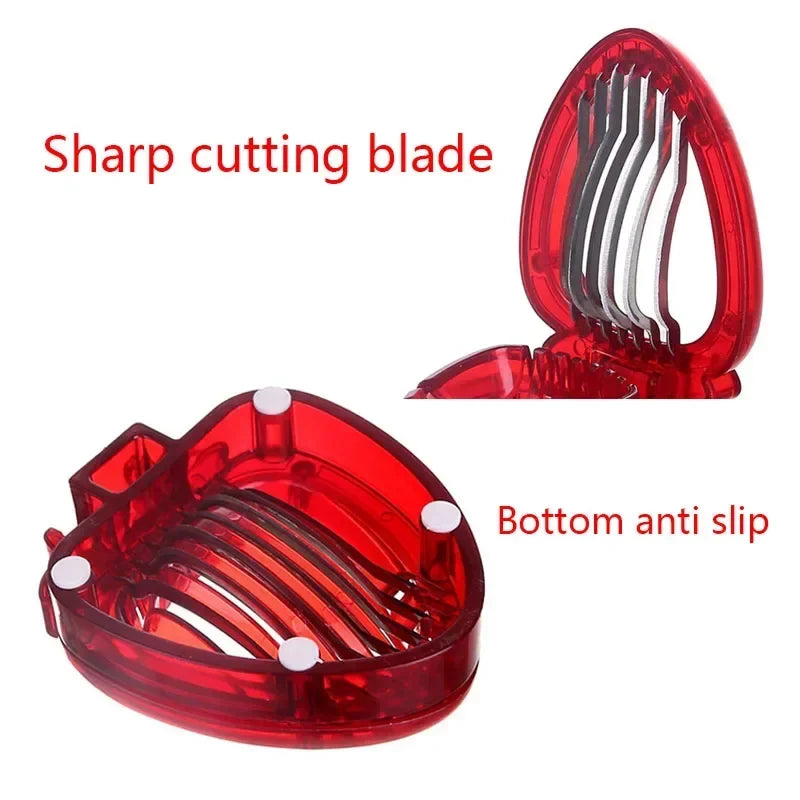 Strawberry Slicer, Kiwi Cutter & Fruit Stem Remover Tool Fruit Prep Tool Qme