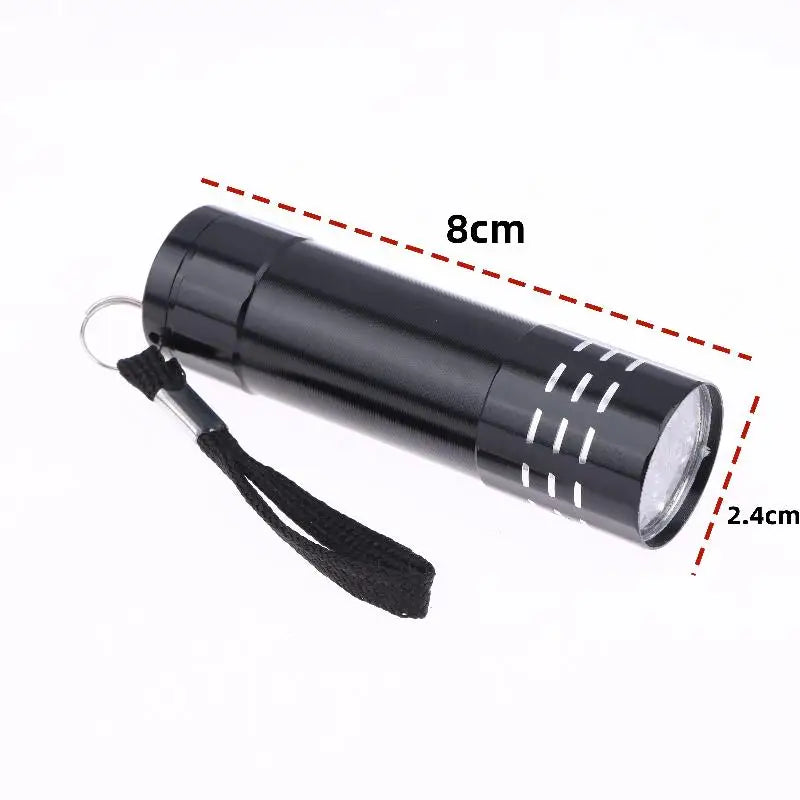 Mini UV Flashlight 395nm 9 LED Compact Black Light Torch UV Flashlight Qme
