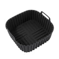 Reusable Square Silicone Air Fryer Liner – Non-Stick Mat 4–7QT Silicone Air Fryer Liner Qst black