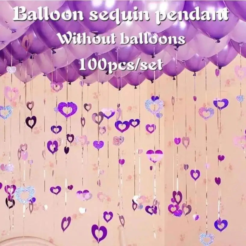 Heart-Shaped Rain Silk Balloon Pendant Party Decoration Party Balloon Decoration Qme