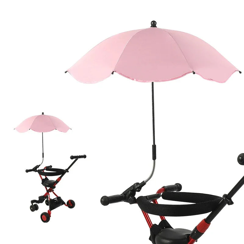 Universal Baby Stroller Umbrella UV Sun Shade Parasol Stroller Sun Shade Qst Pink