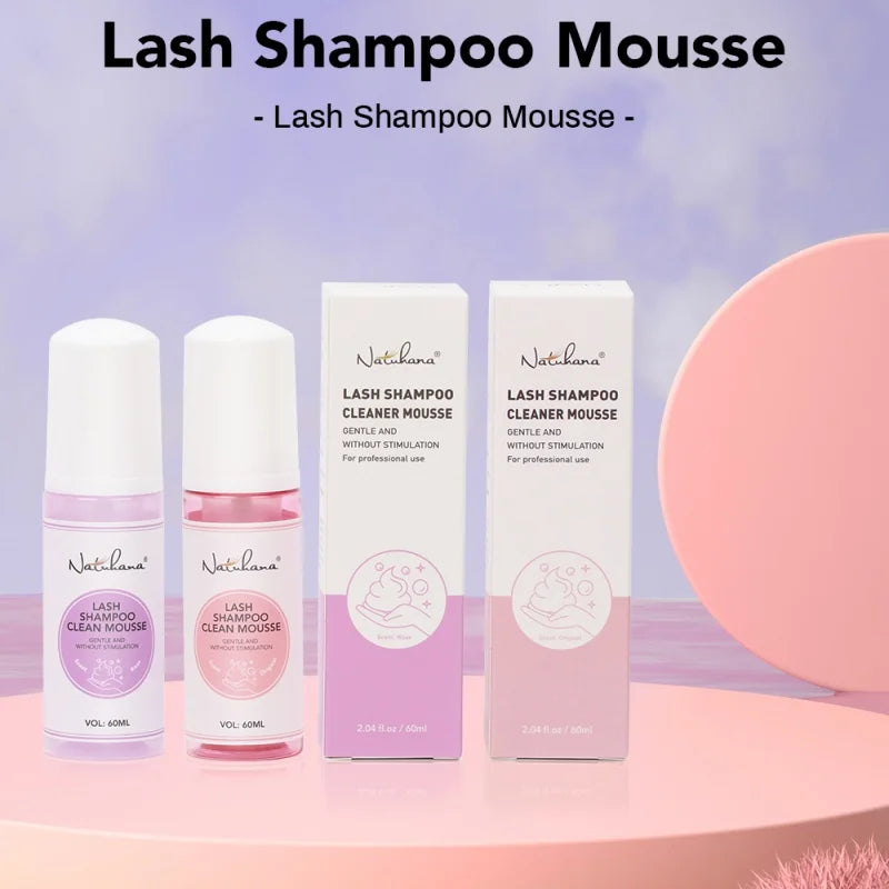 NATUAHANA Lash Shampoo Foaming Cleanser – Eyelash Extension Wash Lash Foaming Cleanser Qme