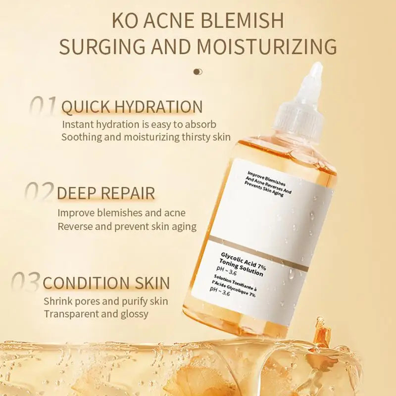 Glycolic Acid 7% Toner – Brighten, Exfoliate & Fade Marks Exfoliating Toner Qme