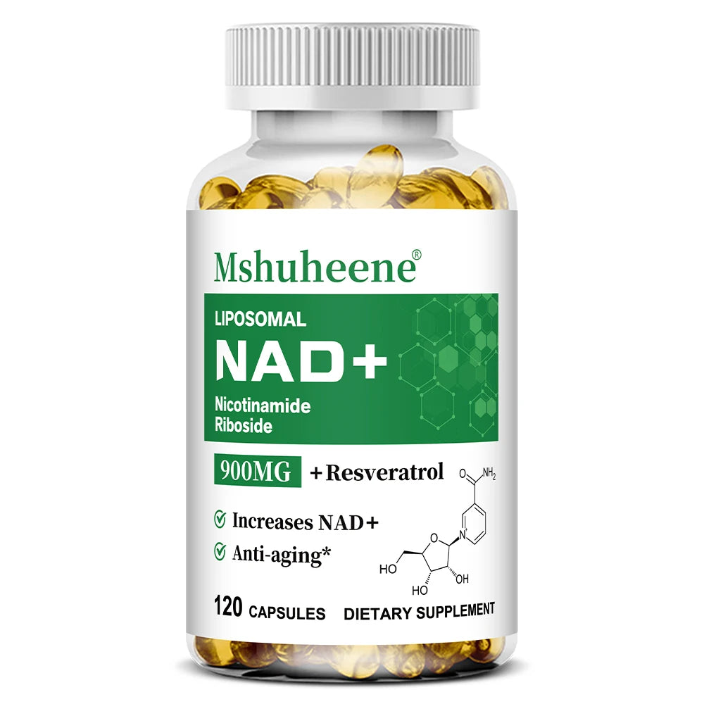 NAD+ Booster Capsules with Trans-Resveratrol & Quercetin | 60/120ct NAD+ Supplement Capsules Qst 120 count-1 bottle