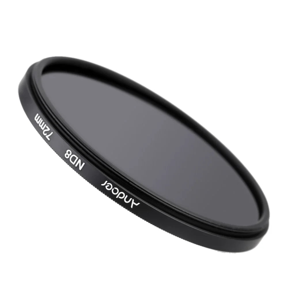 Andoer 72mm UV CPL ND8 Lens Filter Kit for DSLR Cameras Camera Lens Filter Kit Qst black