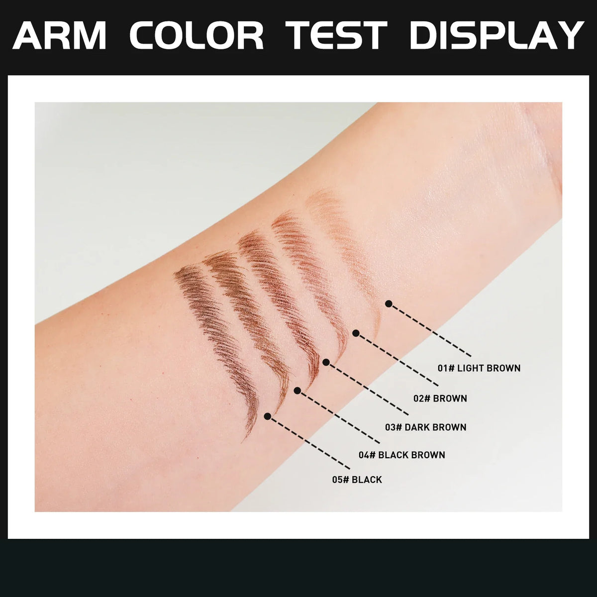 Qme Microblading Eyebrow Pen & Brush – Waterproof, 6 Shades Eyebrow Makeup Pen Qme