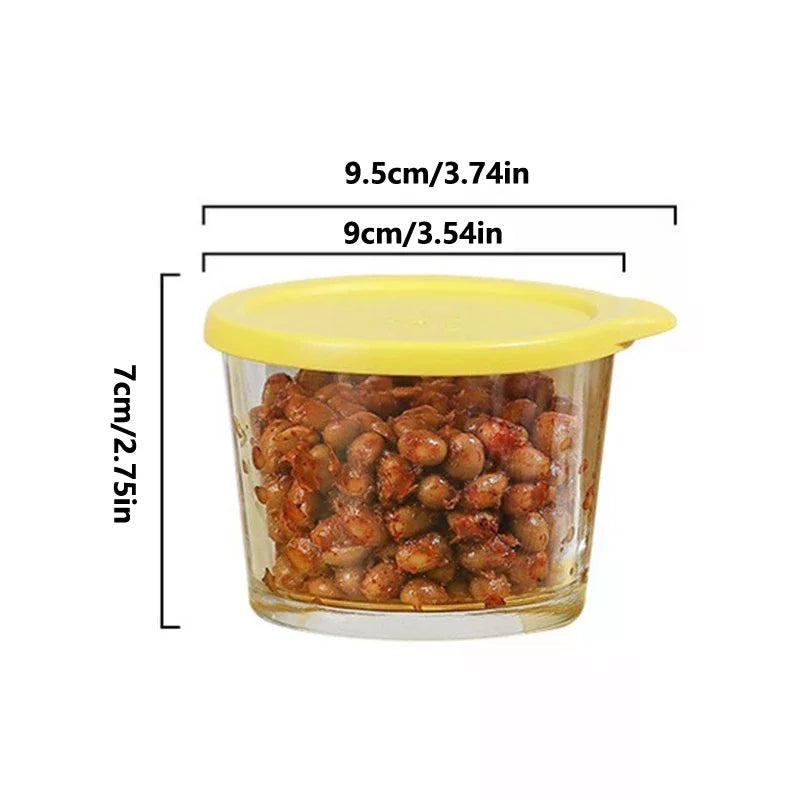Glass Storage Jars 200ml Transparent Thick Kitchen Containers Glass Storage Jars Qme