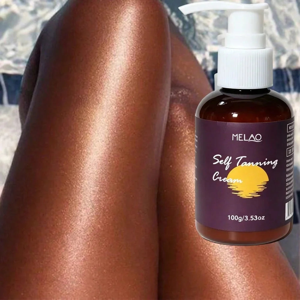MELAO Natural Sunless Self Tanning Lotion – Golden Glow Sunless Self Tanner Qme