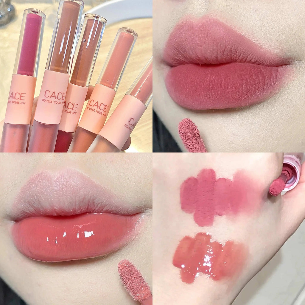 CACE Dual-Tip Liquid Lipstick & Lip Glaze | Matte & Glossy Liquid Lipstick Qme