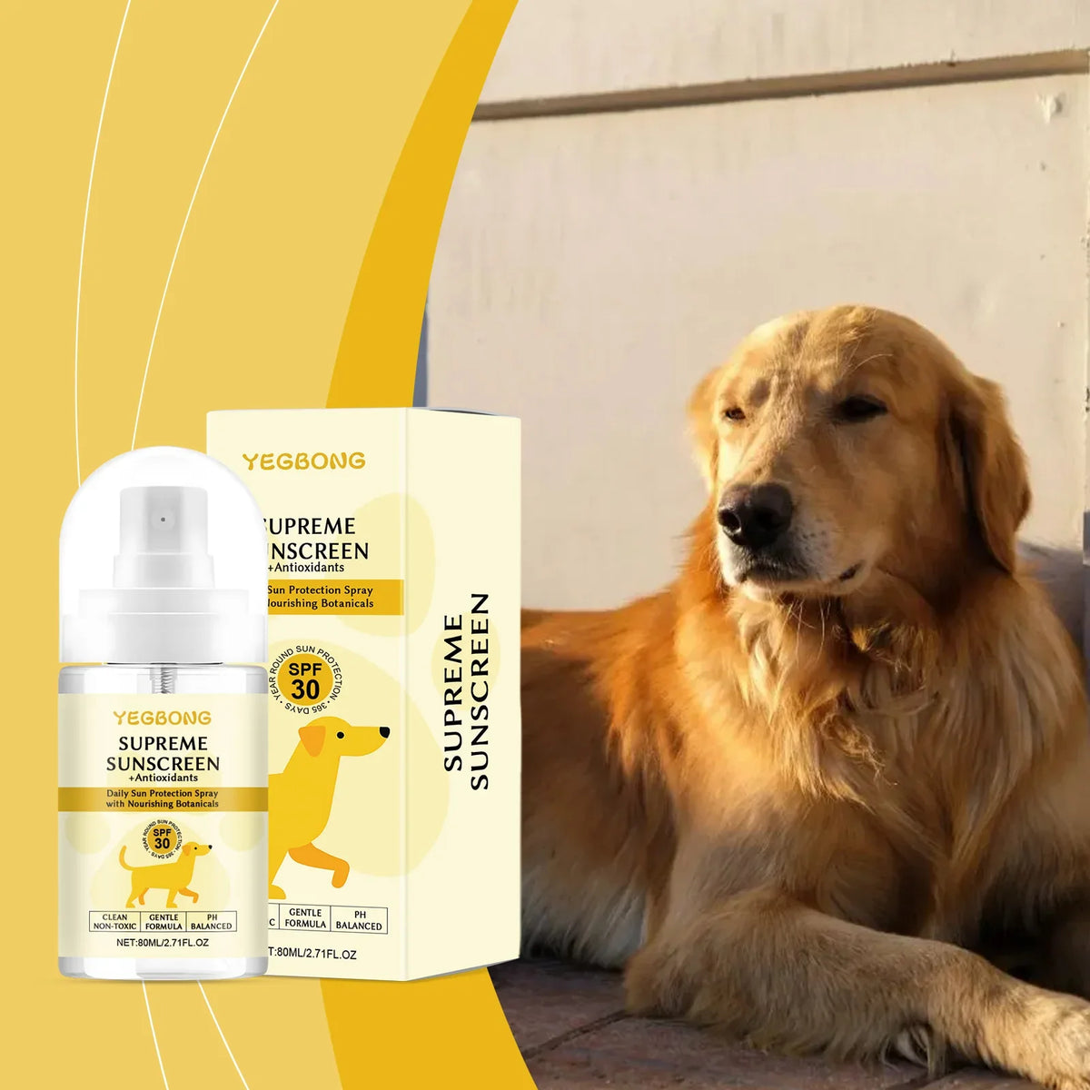 Dog Sunscreen Spray – UV Protection for Pets | Gentle Formula Pet Sunscreen Spray Qme