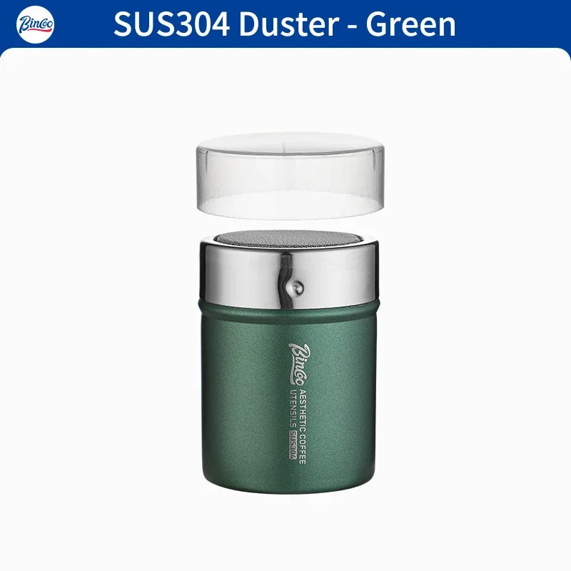 Bincoo Coffee Powder Spreader – Fine Mesh Stainless Steel Sieve Coffee Powder Sieve Qst Green