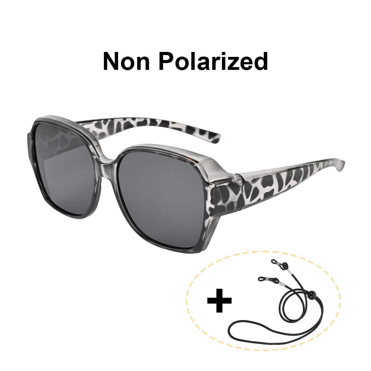 VOPHA Fit Over Glasses Sunglasses UV400 Wrap-Around Unisex Fit-Over Sunglasses Qst Leopard