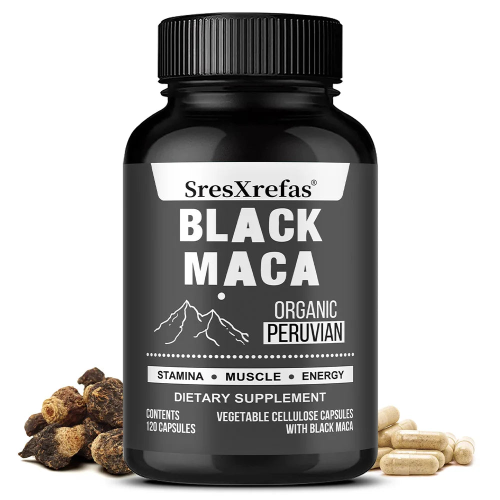 ZENVITALIZE Black Maca Capsules 900mg – Strength & Vitality Herbal Supplement Qst