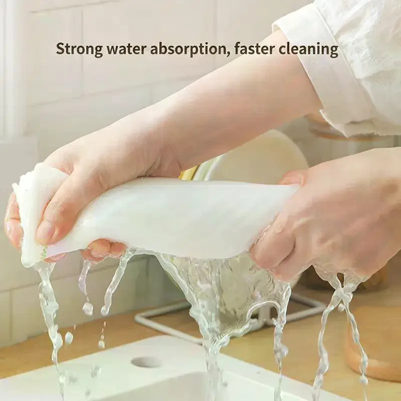 Rainbow Cotton Dishwashing Cloths – Absorbent & Lint-Free Kitchen Cleaning Cloth Qme
