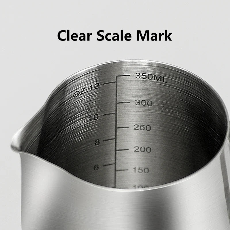 Stainless Steel Milk Frothing Pitcher – Espresso & Latte Art Milk Frothing Pitcher Qme