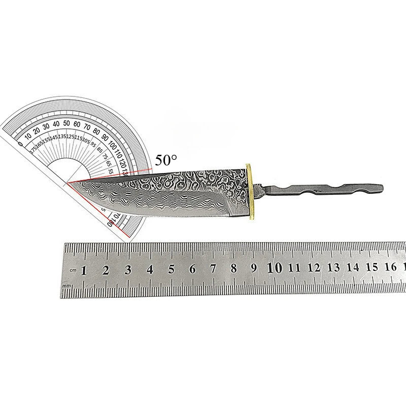 Damascus Steel Fixed Blade Knife Blank – DIY Knife Making Kit Knife Making Blank Qst